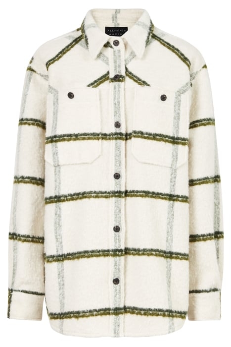 MONICA CHECK SHIRT IVORY WHITE/GREEN 7