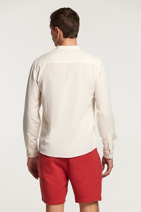 LEON LINEN SHIRT JET STREAM WHITE 3