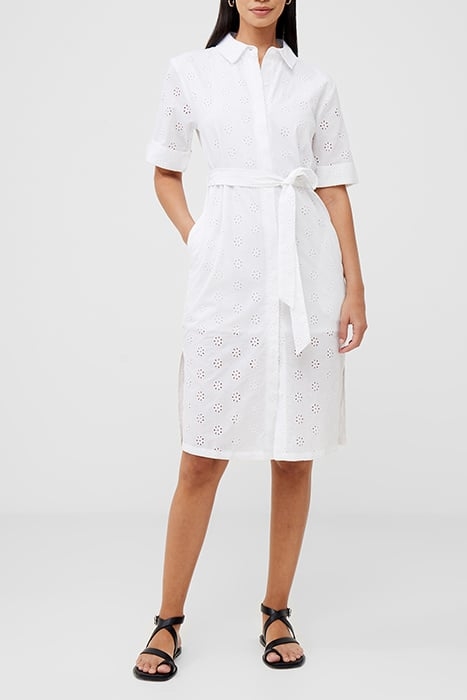 SHIRT BUTTON THRU BRODERIE WHITE 2