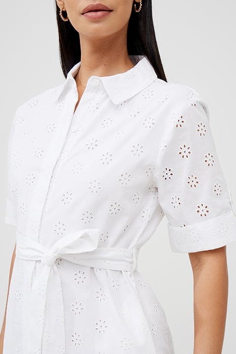 SHIRT BUTTON THRU BRODERIE WHITE 5