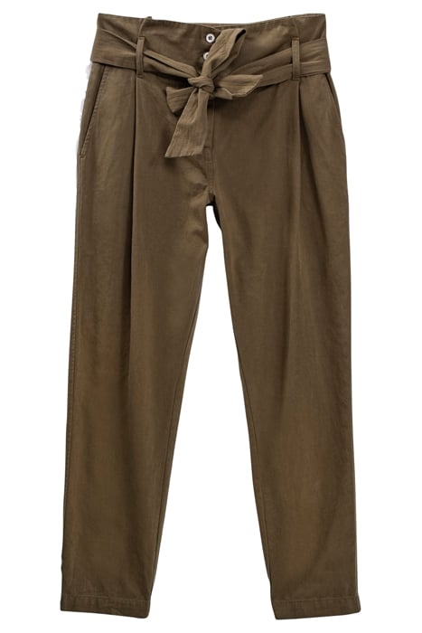 KHAKI HIGH-WAIST BOOTCUT TROUSERS 1