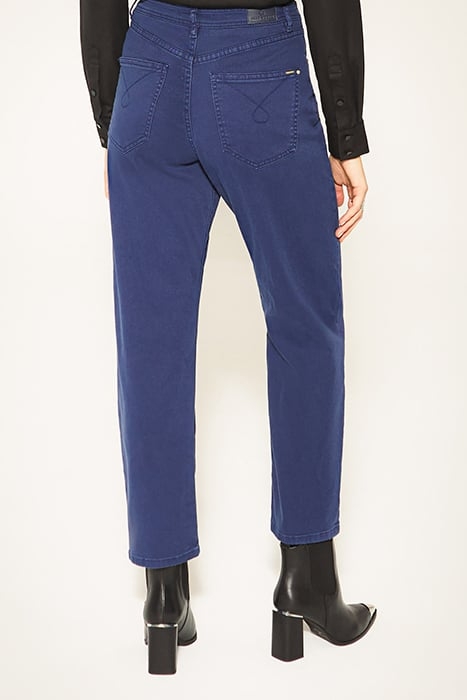 NAVY BLUE MID-RISE CROPPED SLOUCHY JEANS 2