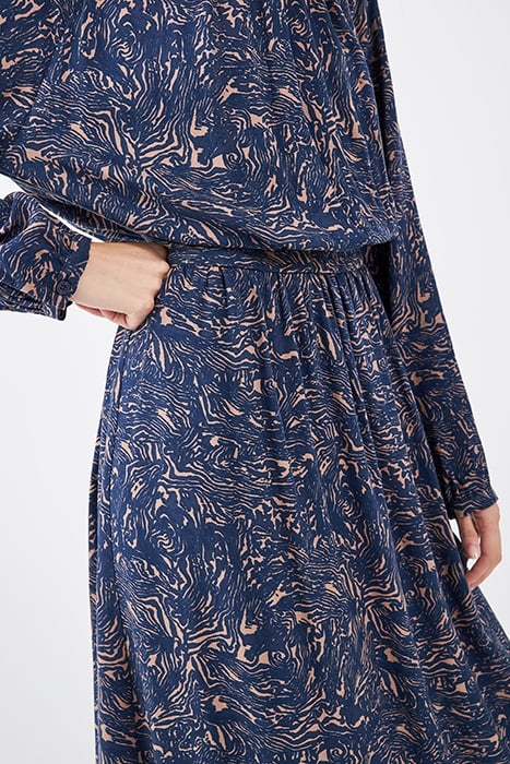 LONG DRESS WITH HIGH NECK AND PRETTY PRINT 5