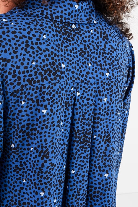 ELECTRIC BLUE ANIMAL PRINT SHIRT DRESS 6