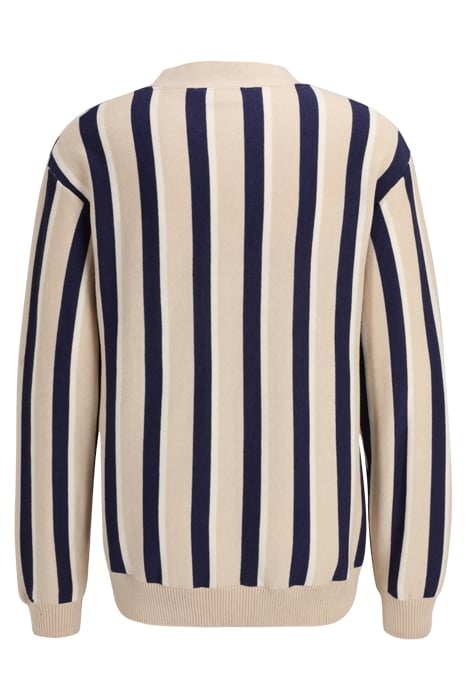 TRABITZ KNITTED CARDIGAN FIELDS OF RYE KNITTED STRIPES 2