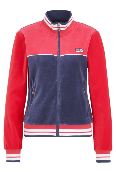 ZABIZ TRACK JACKET TRUE RED-MEDIEVAL BLUE 1