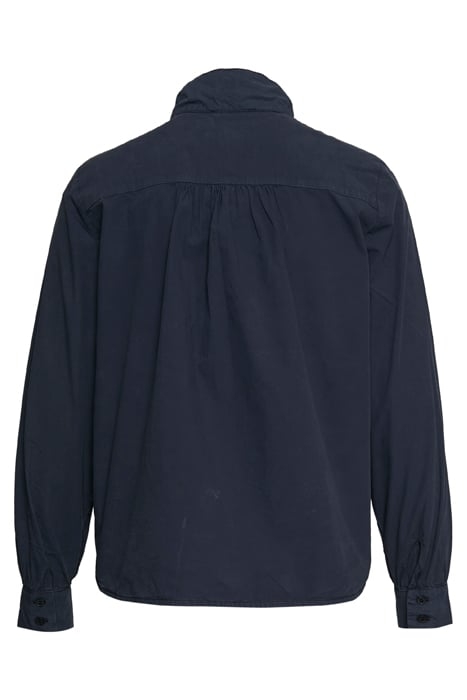 SHIRT LS DETACHABLE SCARF BLUE 5