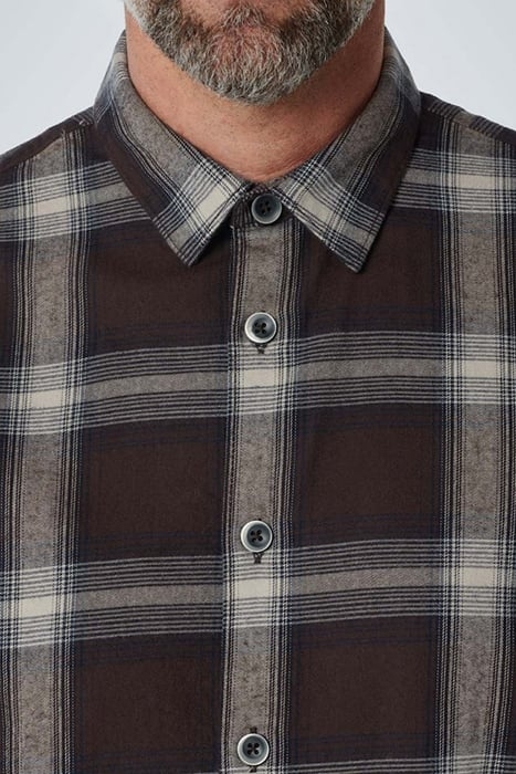 SHIRT CHECK RESPONSIBLE CHOICE COTTON COFFEE 5