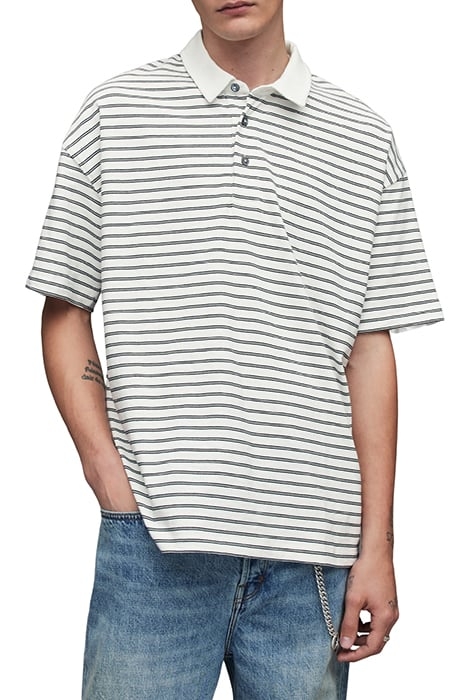 AVE SS POLO CHALK WHT/JET BLK 1