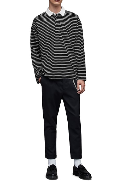 AVE LS POLO JET BLK/CHALK WHT 4