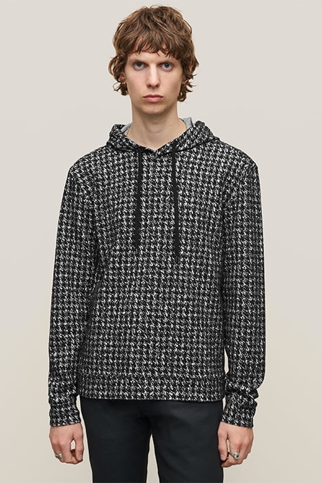 DELANCEY REGULAR FIT LS POP-UP HOODIE BLACK 1