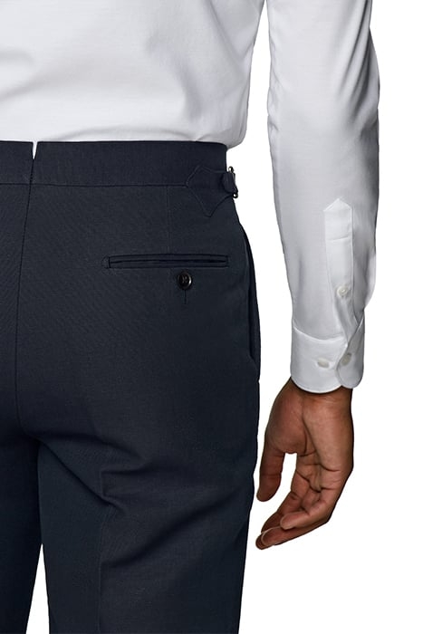 NAVY PLEATED VIGO TROUSERS 5