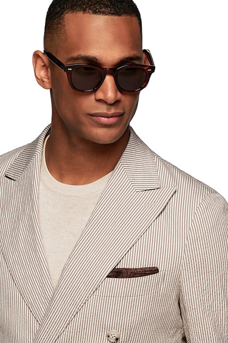 LIGHT BROWN STRIPED HAVANA SUIT 6