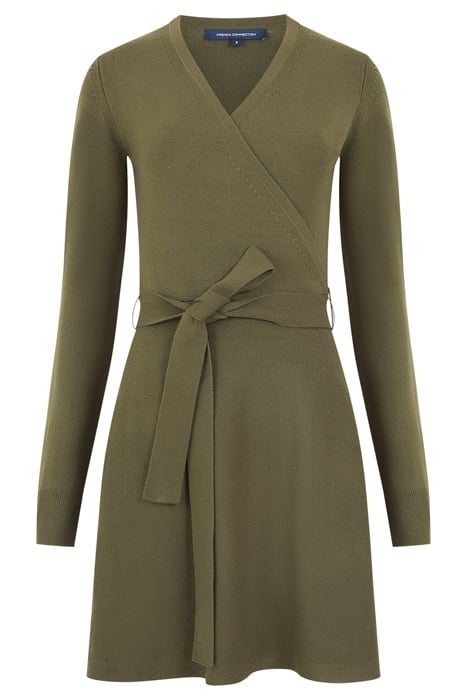 BABYSOFT WRAP MINI DRESS OLIVE NIGHT 4