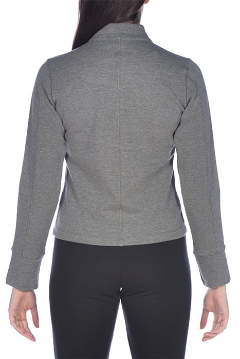 W ASYMMETRIC F/Z JACKET DARK GREY MELANGE 3