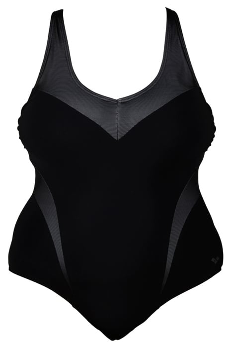 W ISABEL LIGHT CROSS BACK ONE PIECE PLUS BLACK WHITE 1