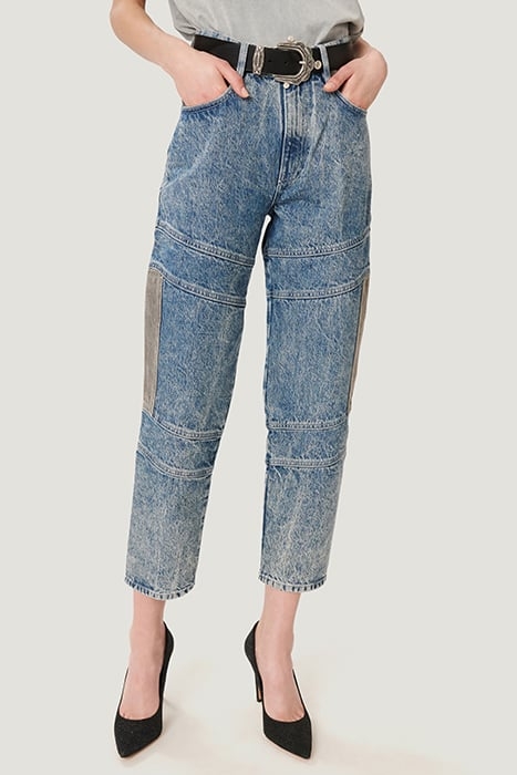 VERRIE STRAIGHT IN BLACK/BLUE DENIM 1