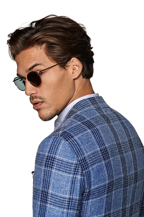 LIGHT BLUE CHECKED HAVANA BLAZER 5