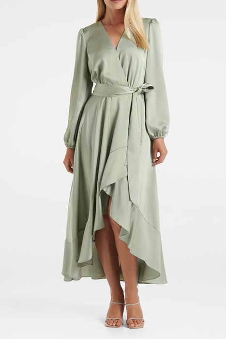 SUSANNA HIGH LOW HEM DRESS SAGE 1