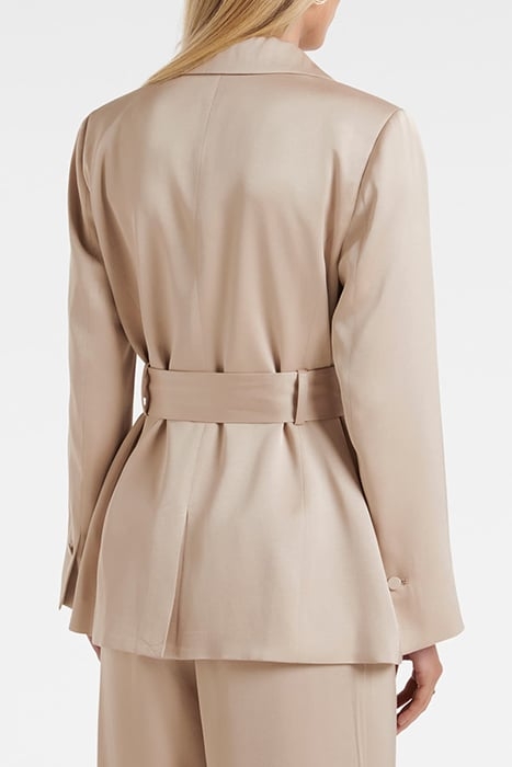 ALORA SATIN TIE CO-ORD BLAZER SILVER CLOUD 2