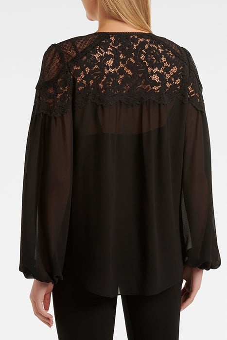 MIYA LACE YOKE BLOUSE BLACK 2