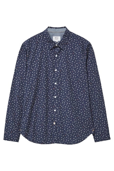 INSTRUMENTS PRINTED SHIRT DARK NAVY 4