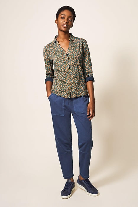 ANNIE JERSEY SHIRT CHARTREUSE MULTI 1