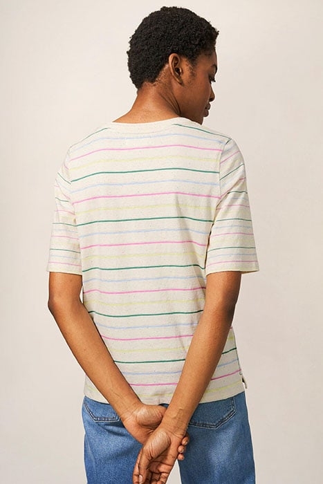 ANNABEL STRIPE TEE WHITE MULTI 3