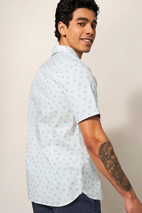 PALM TREE PRINTED SS SHIRT NAT WHITE 2