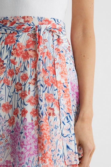 ELLE MINI SKIRT CORAL/WHITE 5