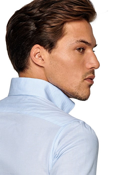 LIGHT BLUE STRIPED EXTRA SLIM FIT SHIRT LIGHT BLUE 7