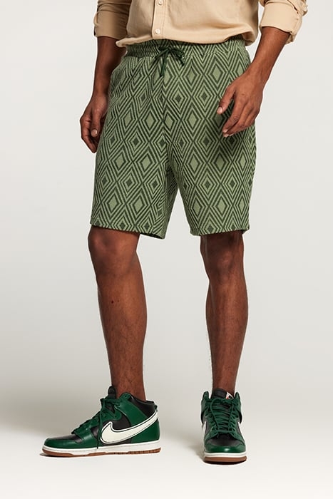 MEN INTARSIA SHORTS CILANTRO GREEN 1