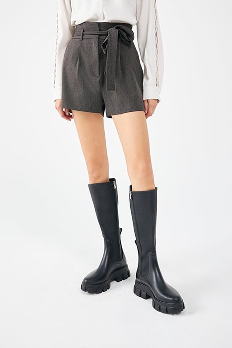 BROWN SHORT SHORTS WITH REMOVABLE BELT 1