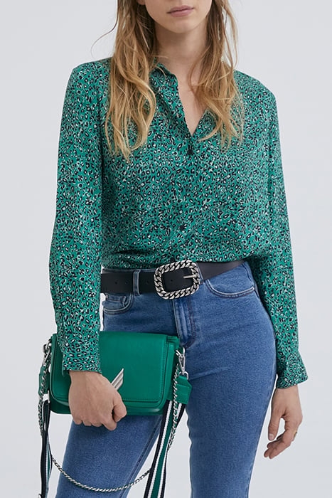 GREEN LEOPARD PRINT SHIRT 1