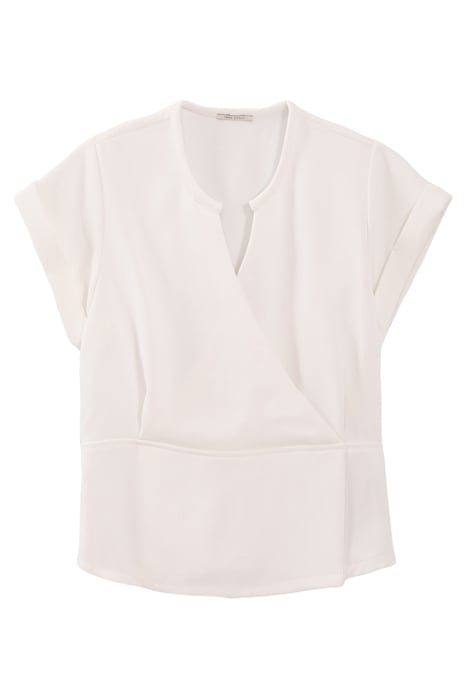 ECRU WRAP TOP WITH PEPLUM 4