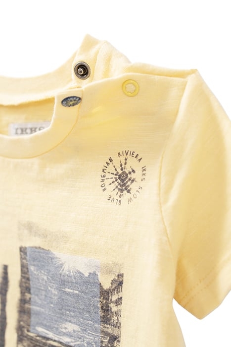 BABY BOYS’ YELLOW ORGANIC COTTON T-SHIRT WITH BOATS 5