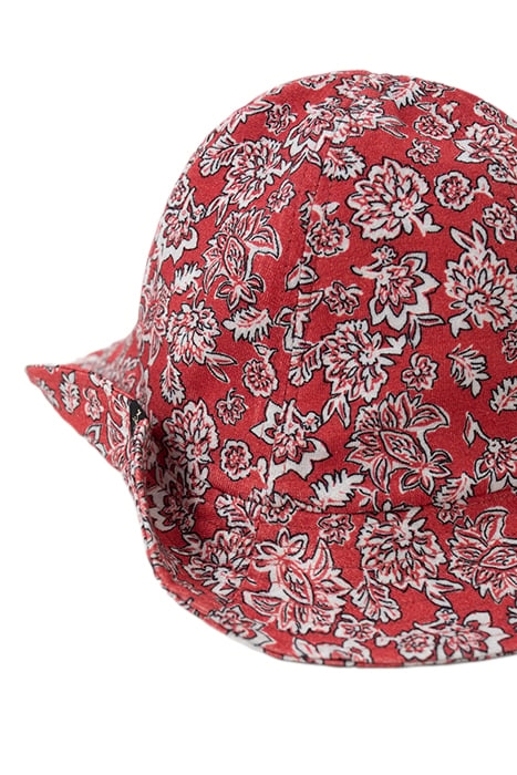 BABY GIRLS’ RED FLORAL PRINT HAT 3