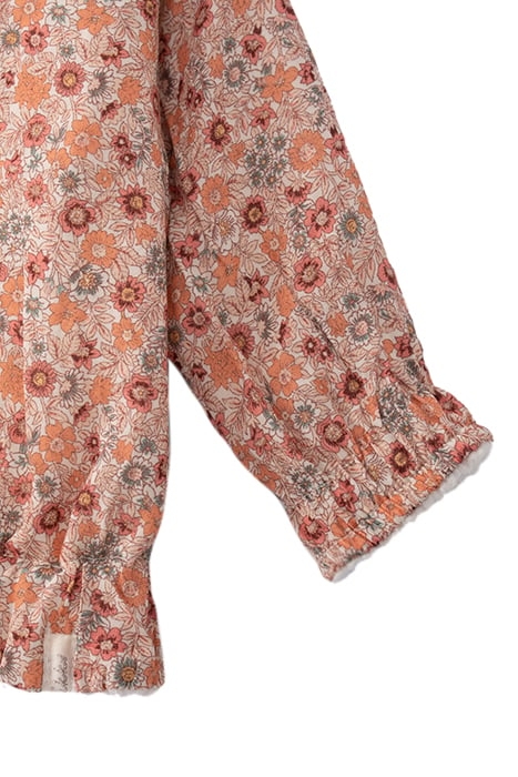 BABY GIRLS' ECRU/PRINT REVERSIBLE CARDIGAN 6