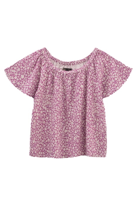 GIRLS’ VIOLET DAISY PRINT LENZING™ ECOVERO™ VISCOSE BLOUSE 1