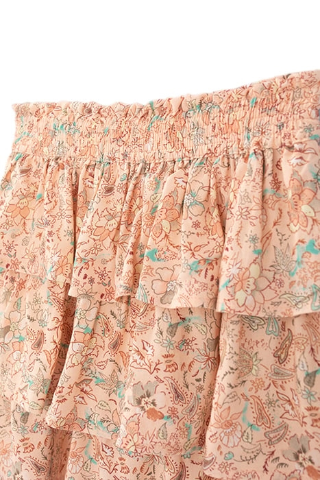 GIRLS’ PEACH FLORAL PRINT LENZING™ ECOVERO™ VISCOSE SKIRT 4