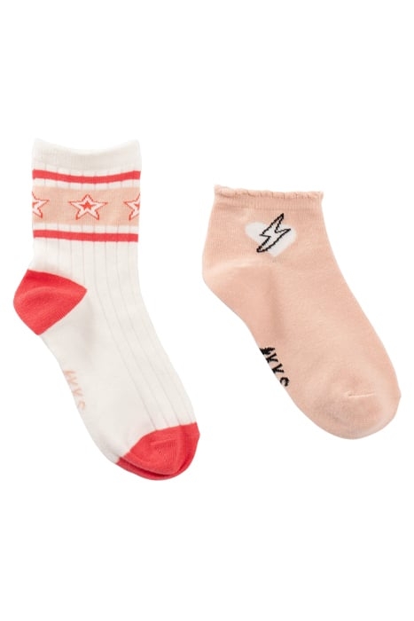 GIRLS’ PINK AND WHITE SOCKS 1