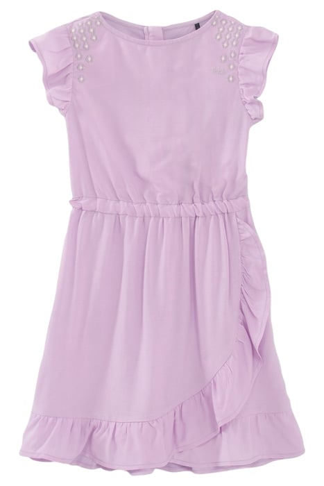 GIRLS’ VIOLET LENZING™ ECOVERO™ RUFFLED WRAP DRESS 2