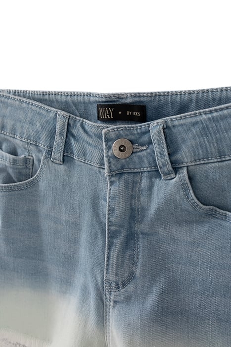 GIRLS’ LACE-EDGED DEEP-DYE LOOK ORGANIC DENIM SHORTS 5