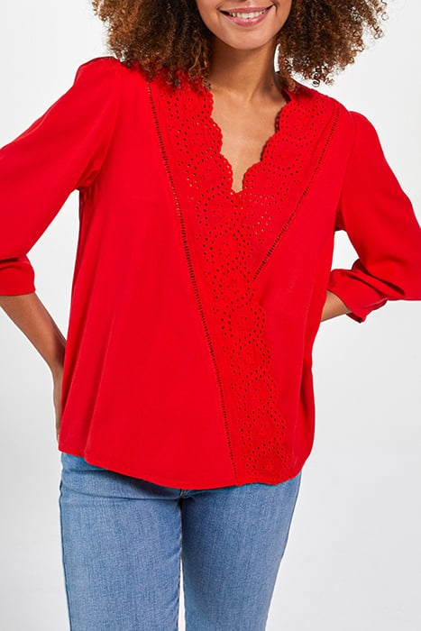 CHERRY EYELET EMBROIDERY BLOUSE 3