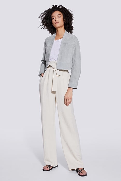 ATIK LEATHER & BIKER JACKET IN WATER GREEN 3