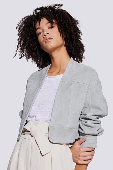 ATIK LEATHER & BIKER JACKET IN WATER GREEN 1