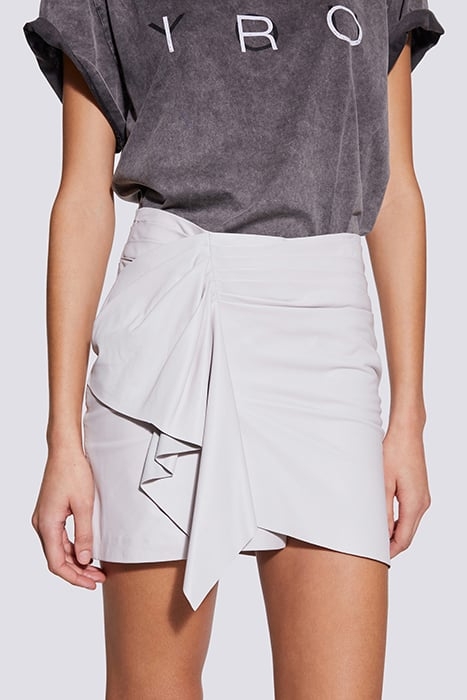 ZYRMA LEATHER SKIRT IN OFF WHITE 1
