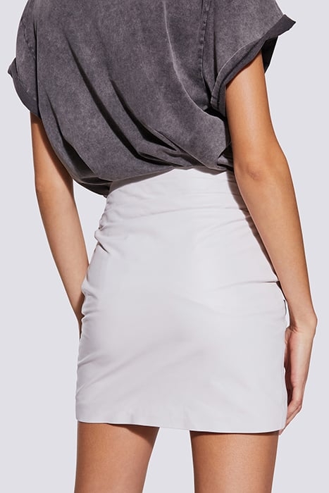 ZYRMA LEATHER SKIRT IN OFF WHITE 2