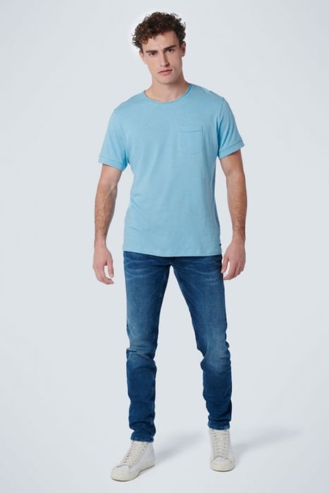 T-SHIRT CREWNECK SLUB LIGHT AQUA 3