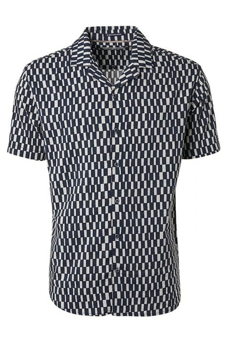 SHIRT SHORT SLEEVE RESORT COLLAR ALLOVER PRINTED NIGHT 4